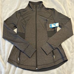 Old Navy Active Fitted Track Jacket - Med - Gray